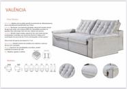Sofá retrátil e reclinável Valência 2,20m suede aveludado