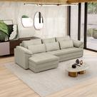 Sofá Retrátil Elétrico Sala de Estar Nolan Bipartido 297cm Conforto Premium em Couro OffWhite G58 - Gran Belo Sofá Retrátil Elétrico Sala de Estar Nolan Bipartido 297cm Conforto Premium em Couro OffWhite G58 - Gran Belo