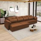 Sofá Retrátil Elétrico Sala de Estar Nolan Bipartido 414cm Conforto Premium em Couro Caramelo G58 - Gran Belo Sofá Retrátil Elétrico Sala de Estar Nolan Bipartido 414cm Conforto Premium em Couro Caramelo G58 - Gran Belo