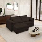 Sofá Retrátil Manual Sala de Estar Nolan Bipartido 175cm Conforto Premium em Couro Marrom G58 - Gran Belo Sofá Retrátil Manual Sala de Estar Nolan Bipartido 175cm Conforto Premium em Couro Marrom G58 - Gran Belo