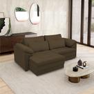 Sofá Retrátil Manual Sala de Estar Nolan Bipartido 215cm Conforto Premium em Couro Cappuccino G58 - Gran Belo Sofá Retrátil Manual Sala de Estar Nolan Bipartido 215cm Conforto Premium em Couro Cappuccino G58 - Gran Belo