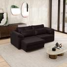 Sofá Retrátil Manual Sala de Estar Nolan Bipartido 250cm Conforto Premium em Couro Wine Vinho G58 - Gran Belo