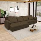 Sofá Retrátil Manual Sala de Estar Nolan Bipartido 379cm Conforto Premium em Couro Cappuccino G58 - Gran Belo Sofá Retrátil Manual Sala de Estar Nolan Bipartido 379cm Conforto Premium em Couro Cappuccino G58 - Gran Belo