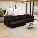 Sofá Retrátil Manual Sala de Estar Nolan Bipartido 379cm Conforto Premium em Couro Wine Vinho G58 - Gran Belo Sofá Retrátil Manual Sala de Estar Nolan Bipartido 379cm Conforto Premium em Couro Wine Vinho G58 - Gran Belo
