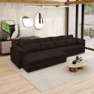 Sofá Retrátil Manual Sala de Estar Nolan Bipartido 414cm Conforto Premium em Couro Marrom Manchado G58 - Gran Belo Sofá Retrátil Manual Sala de Estar Nolan Bipartido 414cm Conforto Premium em Couro Marrom Manchado G58 - Gran Belo