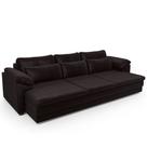 Sofá Retrátil Para Sala de Estar 3 Lugares 257cm Riza S03 Couro Vinho - Lyam Decor