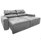 Sofá Retrátil Reclinável 1,50m Cinza Super Conforto, Ideal para Sala Moderna