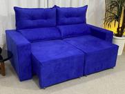 Sofá Retrátil Reclinável 1,80 m Azul 910 Lia