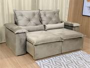 Sofá Retrátil Reclinável 1,80 m Bege 201 Athenas