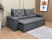 Sofá Retrátil Reclinável 1,80 m Cinza 202 Athenas