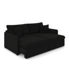 Sofá Retrátil Reclinável 2 Lugares 154cm Maili Veludo Preto K01 - D'rossi
