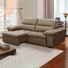 Sofa Retratil Reclinavel 2 Lugares 2,00m Crystal Veludo Capuccino LansofBR