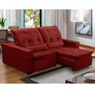 Sofa Retratil Reclinavel 2 Lugares 2,20m Atlantis Veludo Bordô LansofBR