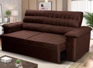 Sofá Retrátil Reclinável 2 lugares com molas 1,50m Quantum Suede Velut Marrom - King House