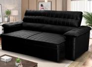 Sofá Retrátil Reclinável 2 lugares com molas 1,50m Quantum Suede Velut Preto - King House