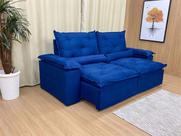 Sofá Retrátil Reclinável 2,00 m Azul PREMIUM