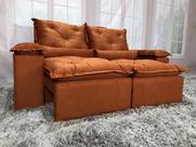 Sofá Retrátil Reclinável 2,00 m Terracota 22 Athenas