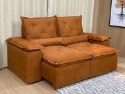 Sofá Retrátil Reclinável 2,00 m Terracota PREMIUM