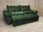 Sofá Retrátil Reclinável 2,00 m Verde 324 Florença Plus