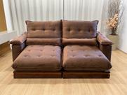 Sofá Retrátil Reclinável 2,10 m Marrom 500 Manuela