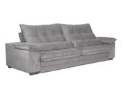 Sofá Retrátil Reclinável 2,10m com Molas e Espuma D33 Biondi Veludocristal - NETSOFAS