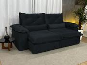 Sofá Retrátil Reclinável 2,30 m Preto 601 Zuqui Plus Sofá Retrátil Reclinável 2,30 m Preto 601 Zuqui Plus