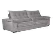 Sofá Retrátil Reclinável 2,50m com Molas e Espuma D33 Biondi Veludocristal - NETSOFAS