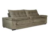 Sofá Retrátil Reclinável 2,50m com Molas e Espuma D33 Biondi Veludocristal - NETSOFAS Sofá Retrátil Reclinável 2,50m com Molas e Espuma D33 Biondi Veludocristal - NETSOFAS
