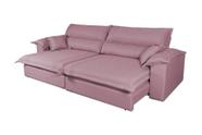 Sofá Retrátil Reclinável 2,50m Nivus Rose c/ Molas Ensacadas - King House