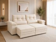 Sofa Retratil Reclinavel 260m Dubai Veludo Premium