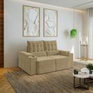 Sofá Retrátil Reclinável 3 Lugares 180cm Porta Copos e USB Embaúba Extra CabeCasa MadeiraOriginals