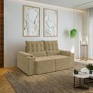 Sofá Retrátil Reclinável 3 Lugares 190cm Porta Copos e USB Embaúba Extra CabeCasa MadeiraOriginals