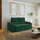 Sofá Retrátil Reclinável 3 Lugares 190cm Porta Copos e USB Embaúba Extra CabeCasa MadeiraOriginals