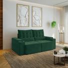 Sofá Retrátil Reclinável 3 Lugares 200cm Porta Copos e USB Embaúba Extra CabeCasa MadeiraOriginals