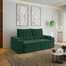 Sofá Retrátil Reclinável 3 Lugares 210cm Porta Copos e USB Embaúba Extra CabeCasa MadeiraOriginals