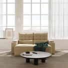 Sofá Retrátil Reclinável 3 Lugares 220cm Porta Copos e USB Embaúba Extra CabeCasa MadeiraOriginals Palha Diamante
