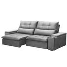 Sofá Retrátil Reclinável 3 Lugares 230cm Moritz F05 Veludo Prata - Mpozenato
