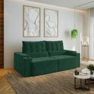 Sofá Retrátil Reclinável 3 Lugares 230cm Porta Copos e USB Embaúba Extra CabeCasa MadeiraOriginals