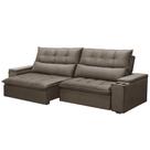 Sofá Retrátil Reclinável 3 Lugares 250cm Moritz F05 Veludo Castor - Mpozenato Sofá Retrátil Reclinável 3 Lugares 250cm Moritz F05 Veludo Castor - Mpozenato