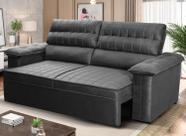 Sofá Retrátil Reclinável 3 lugares com molas 2,00m Quantum Suede Velut Cinza - King House
