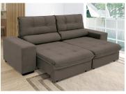 Sofá Retrátil Reclinável 3 Lugares Suede Brunello