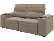 Sofá Retrátil Reclinável 3 Lugares Veludo Joly Cancún Gralha Azul Estofados