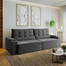 Sofá Retrátil Reclinável 4 Lugares 290cm Porta Copos e USB Embaúba Extra CabeCasa MadeiraOriginals