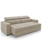 Sofá Retrátil Reclinável 4 Lugares 290cm Vick M22 Suede Bege - Mpozenato Sofá Retrátil Reclinável 4 Lugares 290cm Vick M22 Suede Bege - Mpozenato