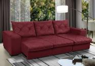 Sofá Retrátil Reclinável 4 Lugares Bali 2,30 Suede