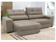 Sofá Retrátil Reclinável 4 Lugares Suede Brunello Linoforte