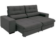 Sofá Retrátil Reclinável 4 Lugares Suede Brunello Linoforte