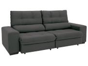 Sofá Retrátil Reclinável 4 Lugares Suede Brunello Linoforte
