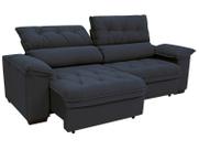 Sofá Retrátil Reclinável 4 Lugares Suede Hannover