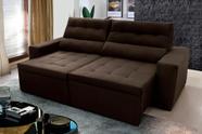 Sofá Retrátil/Reclinável Arizona 2,30m Suede Velut Marrom - King House
